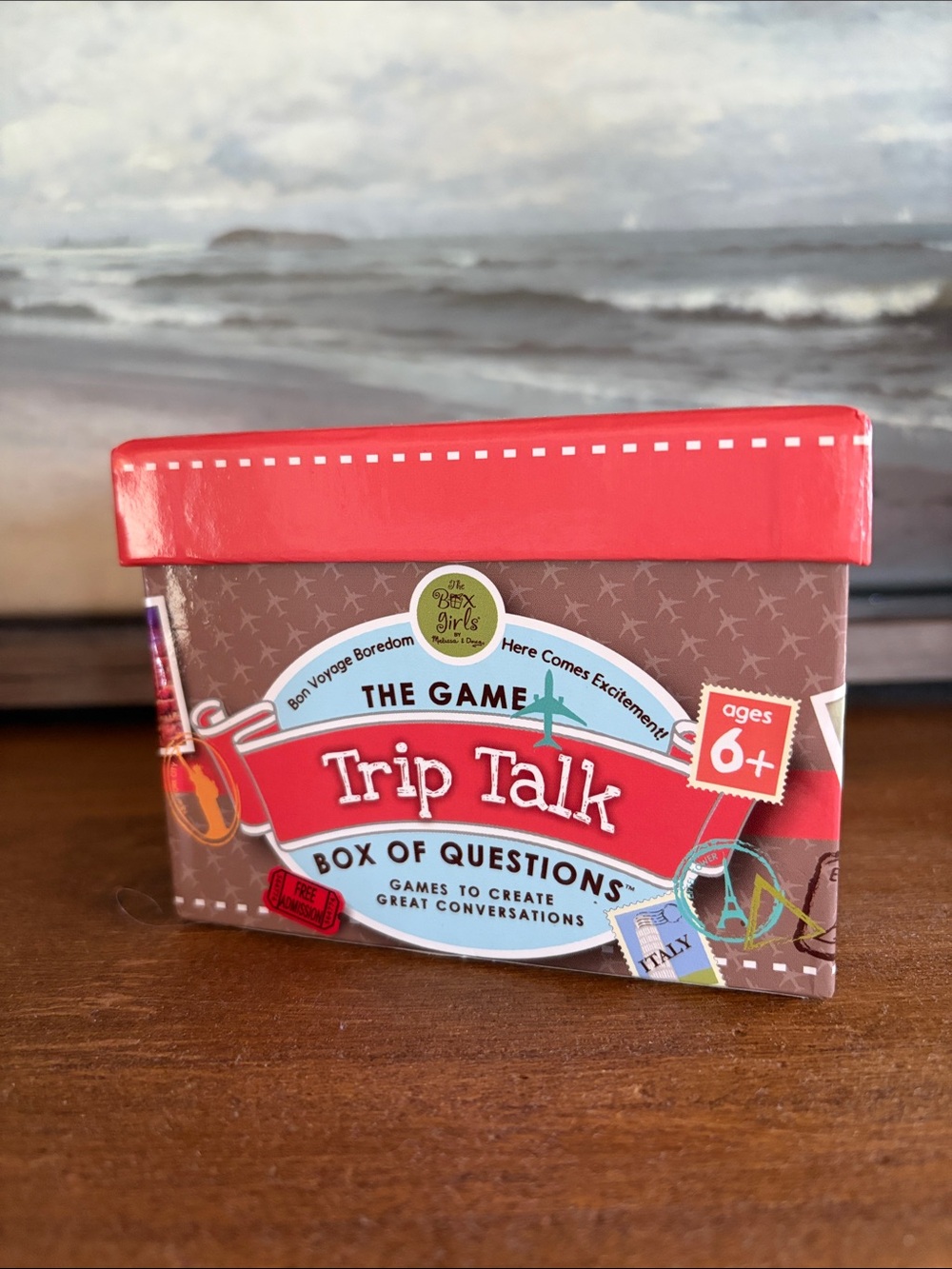 Trip Talk Box of Questions Travel Conversation Game Like New Melissa & Doug